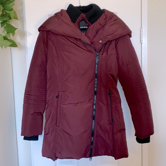 Noize Joyce Vegan Winter Parka Jacket in Mulberry - Picture 3 of 11